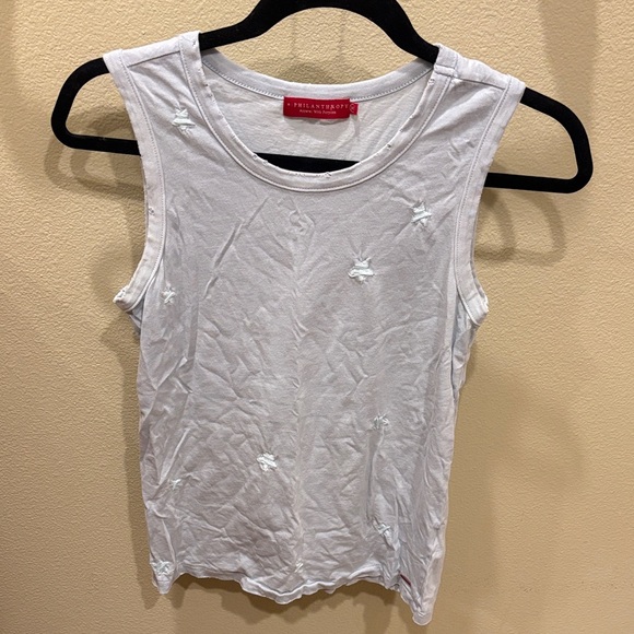 n:PHILANTHROPY Light Gray Tank Top with cute little stars all over it - Picture 2 of 11